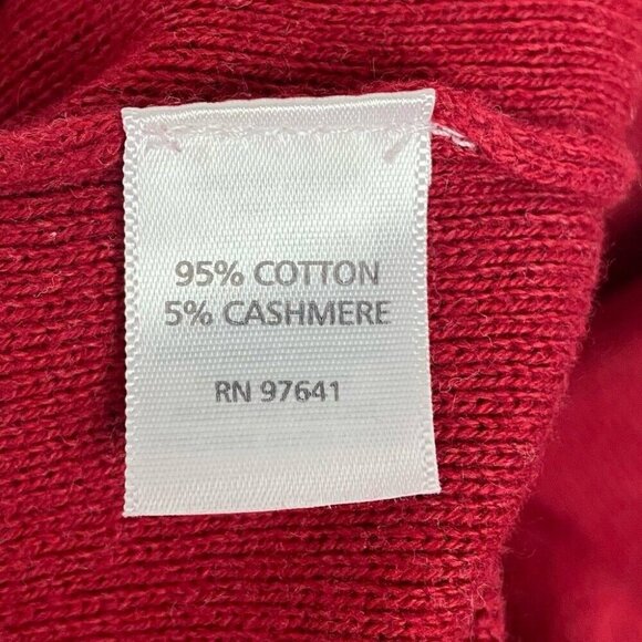 J Jill Cashmere Sweater Red Bell Sleeve Kimono Pullover Top Size XS Knit Minimal - Picture 8 of 12